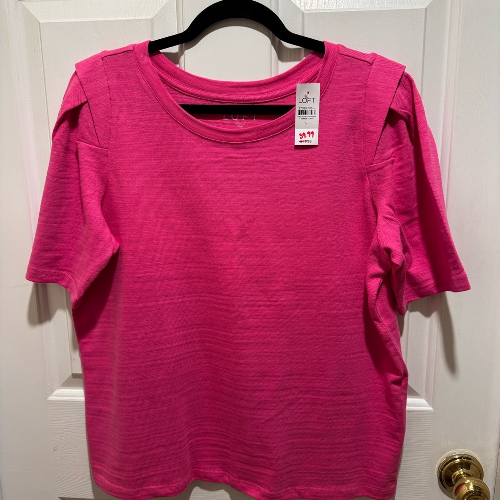 LOFT Fuchsia Short Sleeve Tee